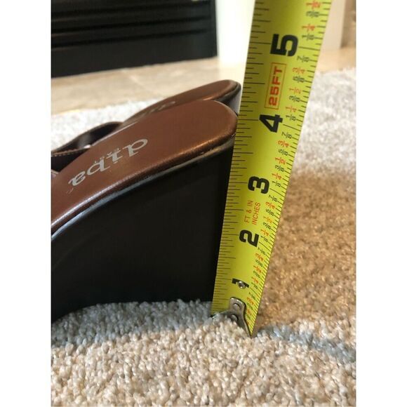 Diba East Women’s Brown Leather Open Toe Wedge Heel Size 8.5 - Picture 11 of 11